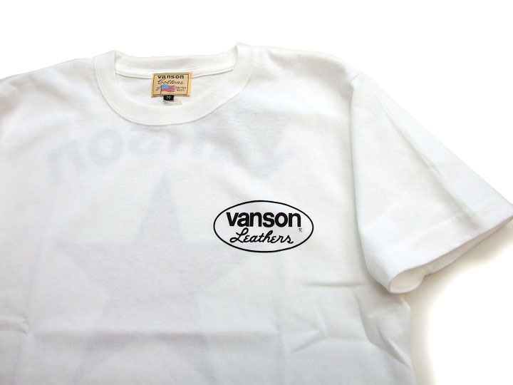 新品 VANSON バンソン Tシャツ 白M ワンスター メンズ半袖t 044 バイカー メンズtシャツ カットソーの画像4