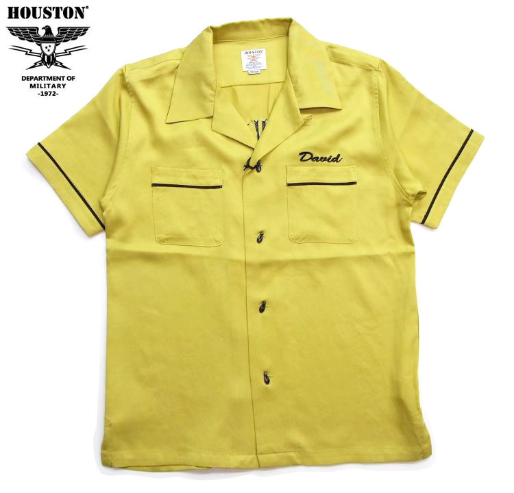 新品 HOUSTON ボーリングシャツ L ビールジョッキ総刺繍 BEER ヒューストン メンズシャツ ビール柄 アロハ 40825_画像1
