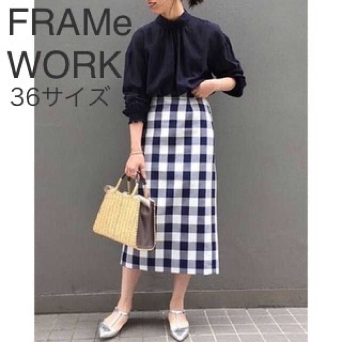 FRAMEWORK ブロックチェックタイトスカート ネイビー36|Yahoo FRAMEWORK ブロックチェックタイトスカート ネイビー36|Yahoo