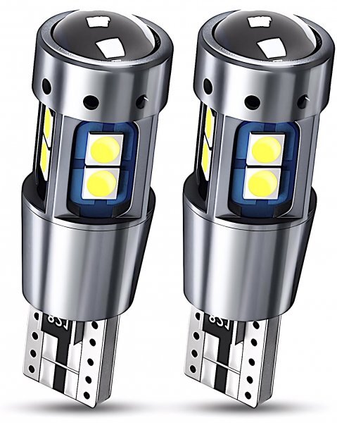 T10 T16 LED バルブ ホワイト 2個 爆光 10連 12V 24V CANBUS キャンセラー ポジション バックランプ ウインカー ナンバー 明るい 車検対応_画像1