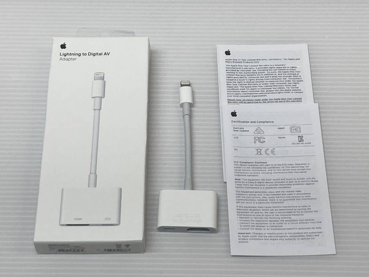 126 〓 純正 Apple Lightning to Digital AV アダプタ ライトニング MD826AM/Aの画像1