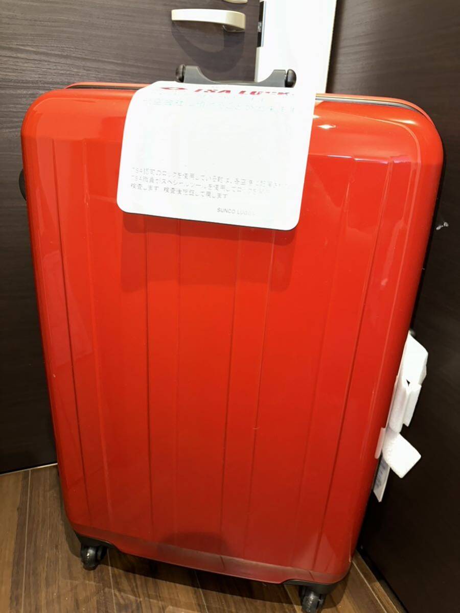 SUNCO キャリーケース size78×53×26㎝ 95リットル 新品未使用品 赤 G2TSA-78