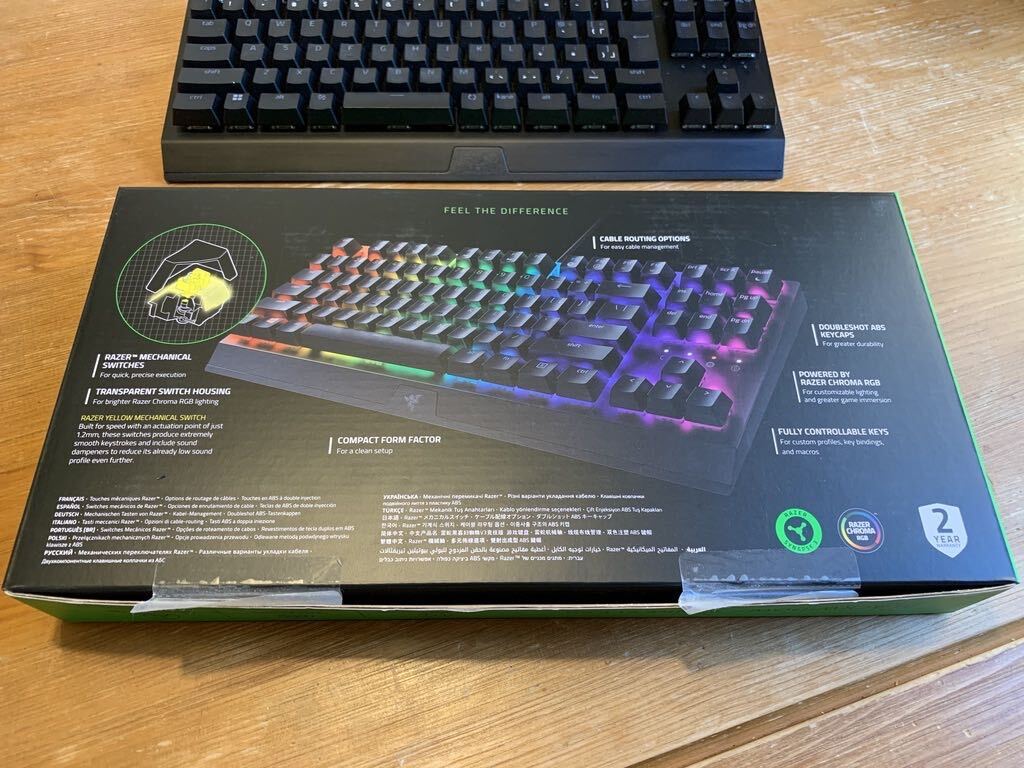 Razer BlackWidow V3 Tenkeyless - Yellow Switch イエロー軸 日本語 JP配列の画像3