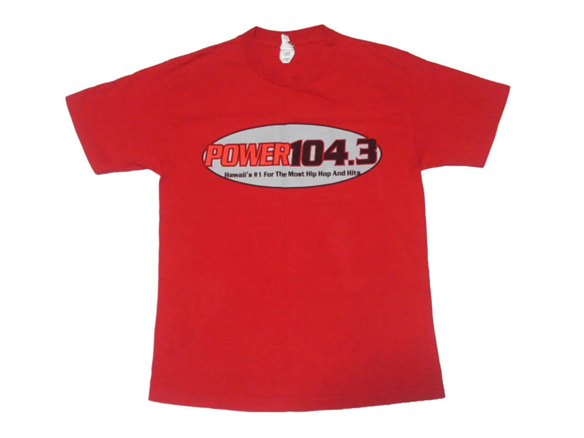 ★現地モノです! ハワイ FM局 POWER 104.3 Ｔシャツ ★ラジオ 古着 ロック ラップ ダンス レア R＆B_画像2