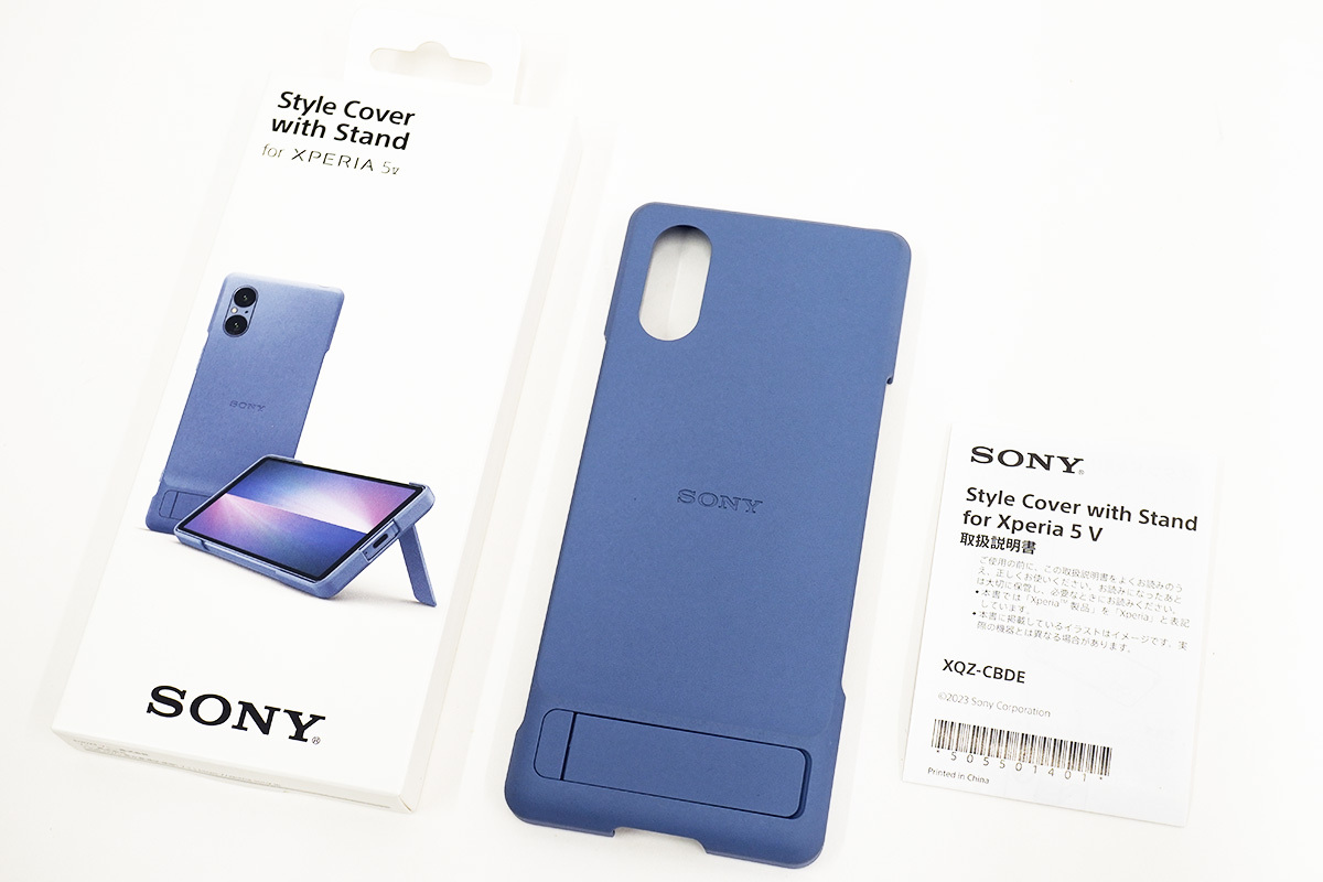 SONY Style Cover with Stand for Xperia 5 V XQZ-CBDE ブルー 中古美品の画像1