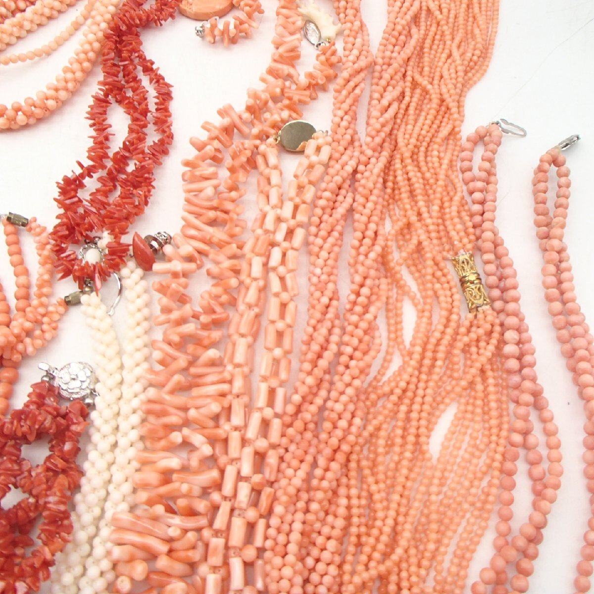 ◎赤珊瑚 桃珊瑚 朱赤珊瑚 白珊瑚 サンゴ風 アクセ まとめ /総重量約1059.8g / 珊瑚 コーラル アクセサリー◎RKIの画像3