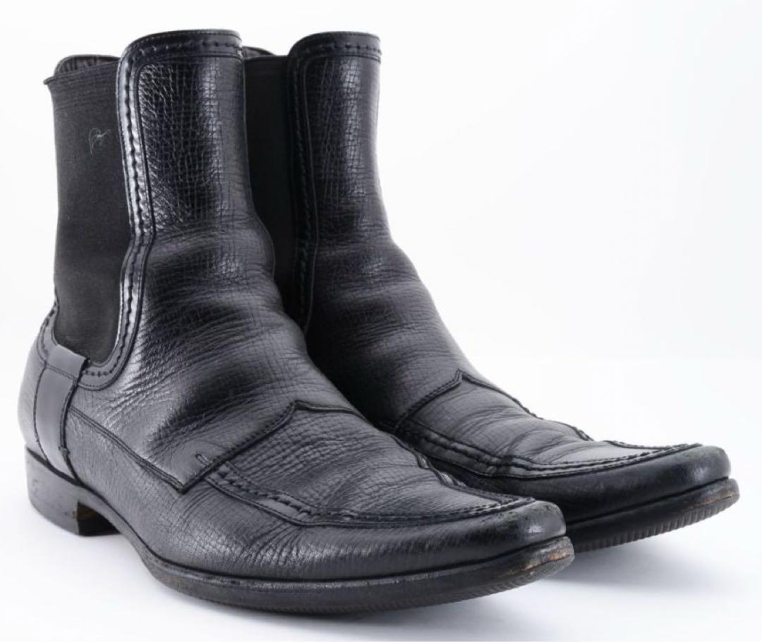  Dolce and Gabbana type pushed . leather side-gore boots black black 6 size 