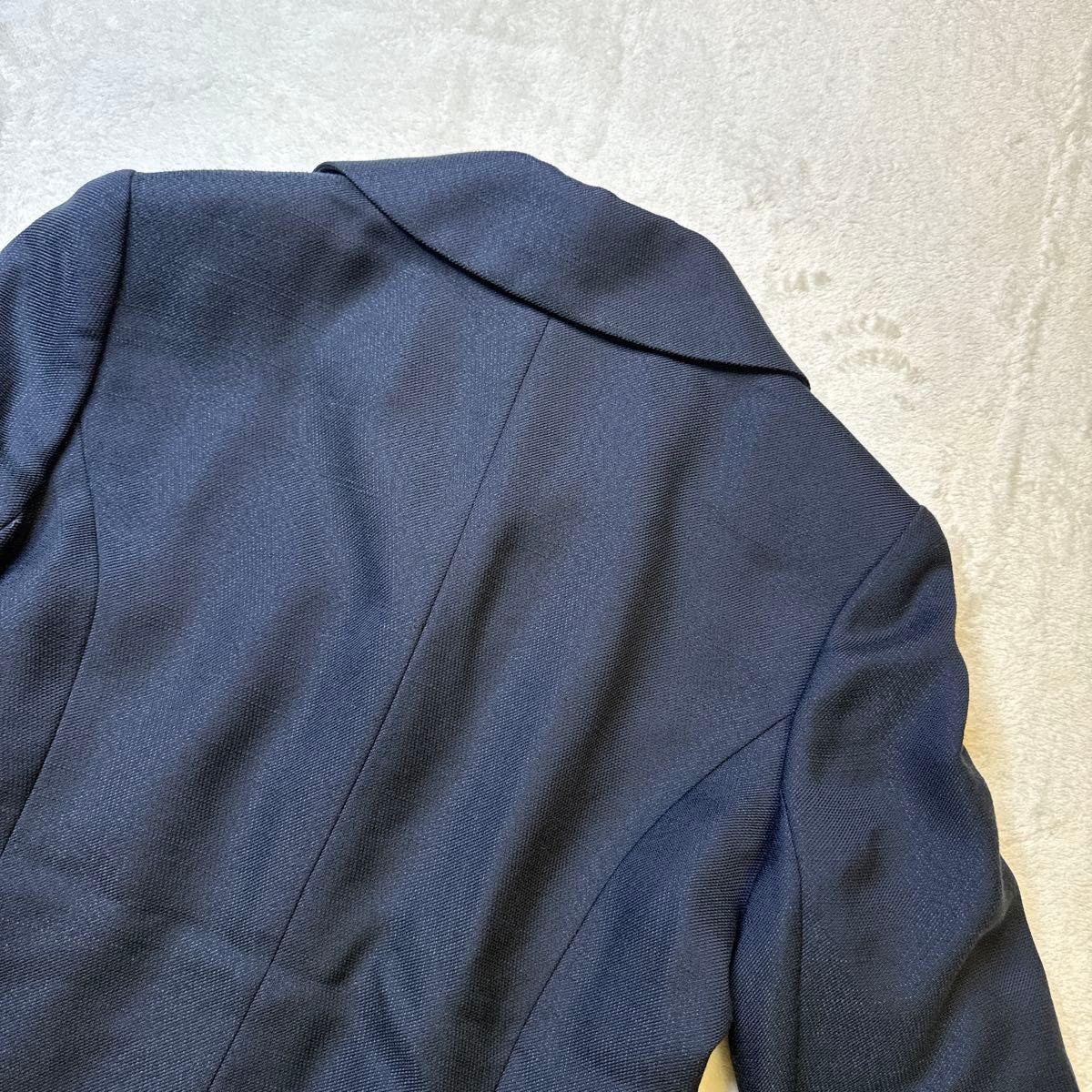 【美品・大きい】Rifanne 東京ソワール セットアップスーツ スカート 紺 ブレザー テーラードジャケット ネイビー