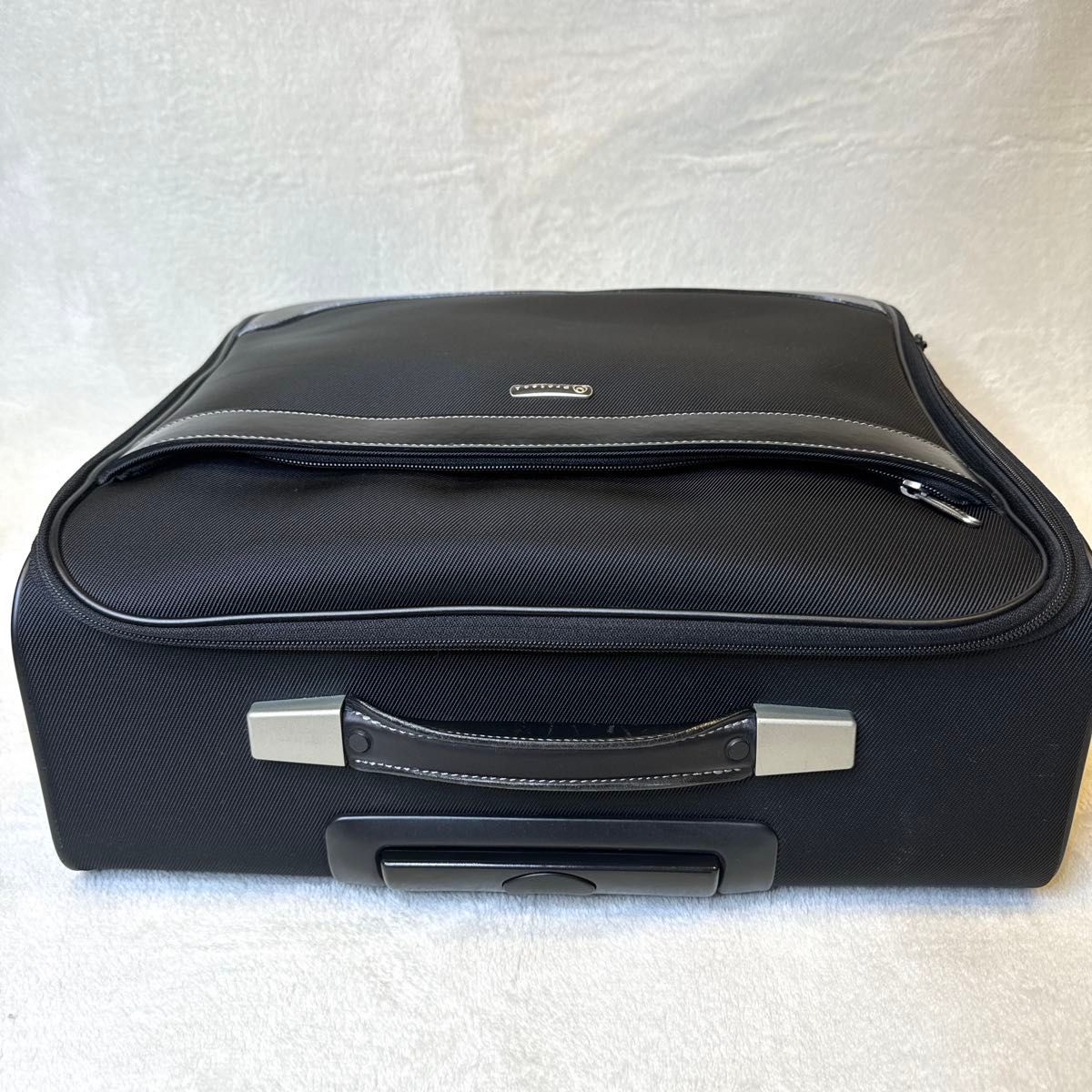 [美品]PROTeCA◆プロテカ　ソフト小型 キャリーケース　機内持ち込　黒 キャンバス レザー  スーツケース