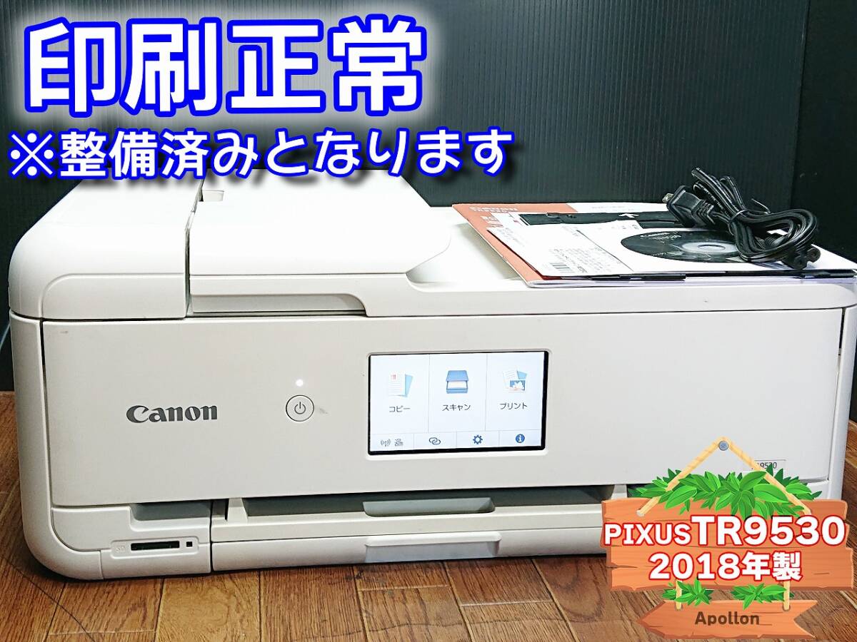 ☆印刷正常☆ 1円スタ PIXUS TR9530 キャノン Canon インクジェット複合機 プリンター ホワイト / 2018年製 中古 (管：SUGRF)の画像1