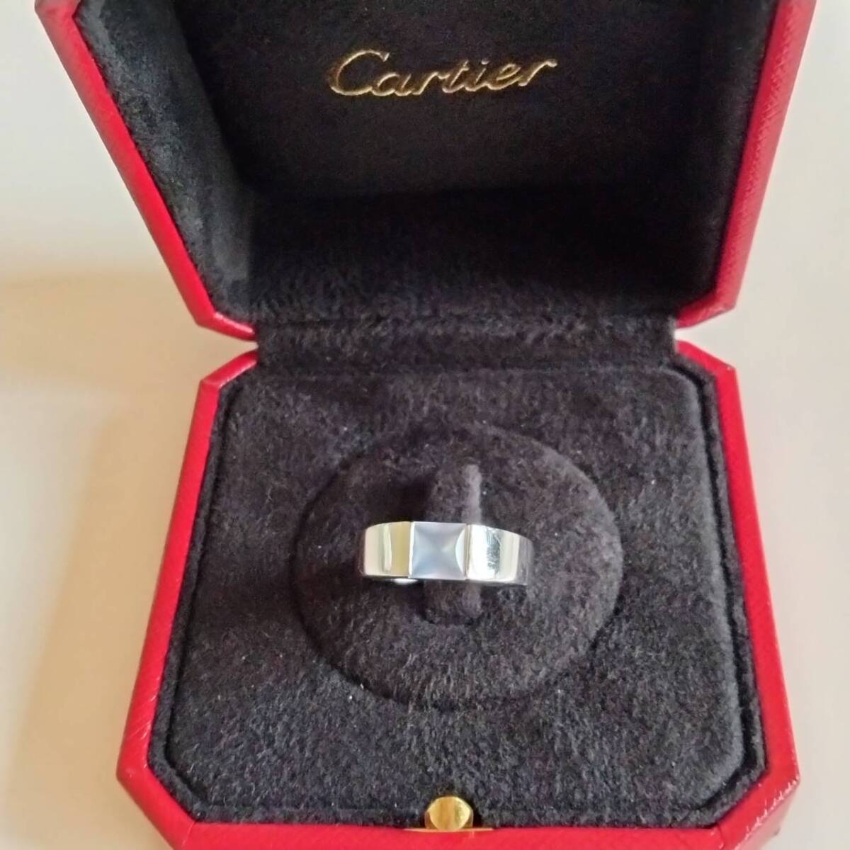 【本物・希少】Cartierカルティエ タンクソロリング ムーンストーン 750/K18WGホワイトゴールド 指輪 52 パワーストーンの画像2