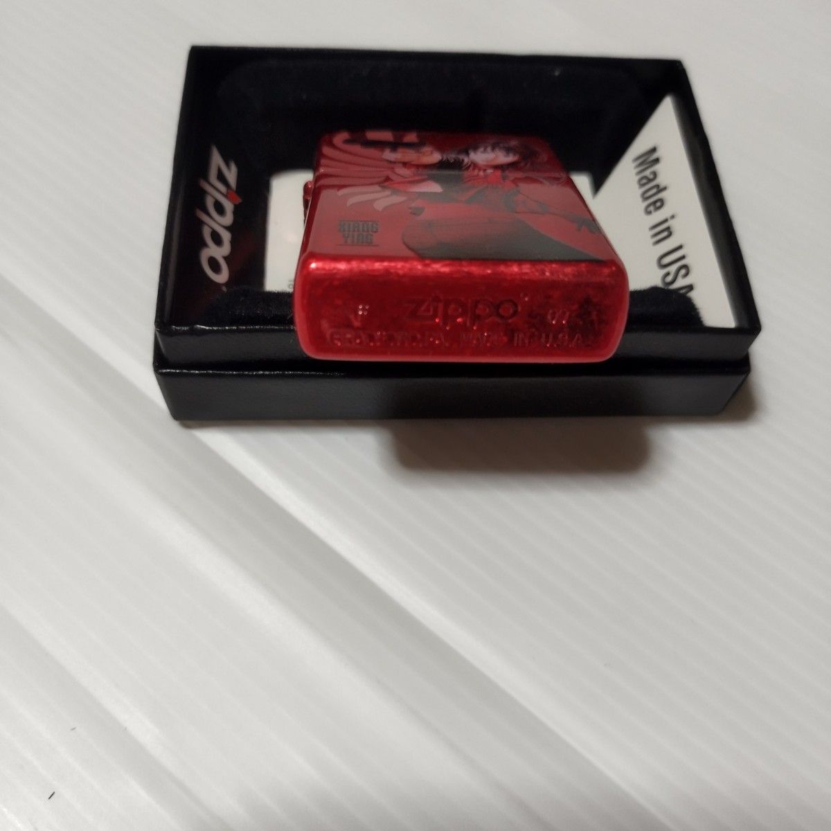 未使用　ZIPPO 　ANGEL HEART　エンジェルハート　両面デザイン　レッドメタリック　　　2009年製