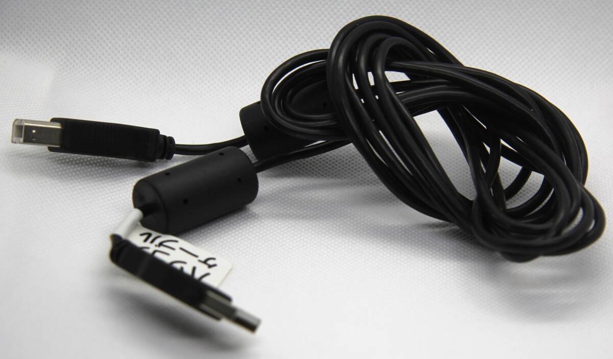 USB2.0ケーブル A-Bタイプ 3m 黒 フェライトコア付 ３本の画像2