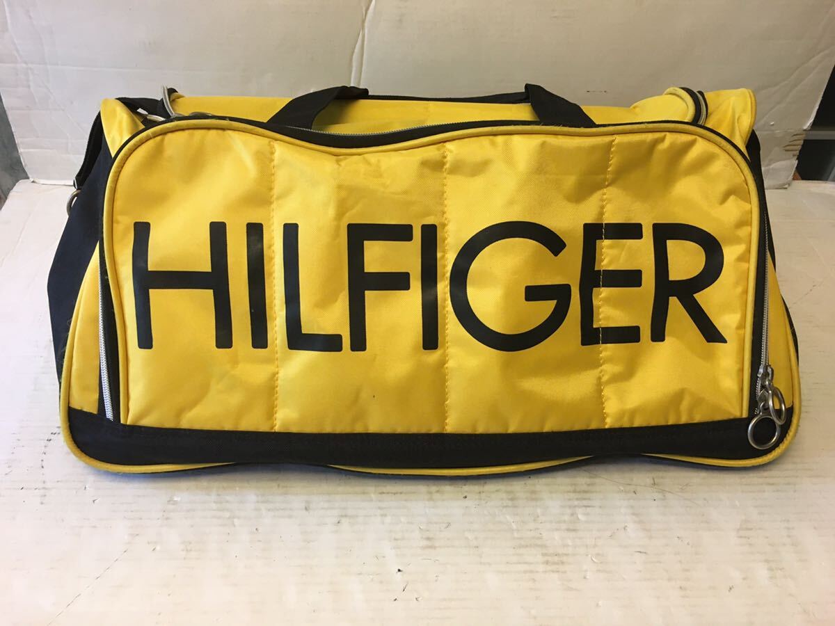 630416013 美品 TOMMY HILFIGER ドラムバッグ 旅行 かばん トラベル GW 行楽 スポーツ ボストンバッグ の画像1