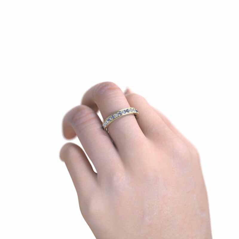 ハーフ エタニティー リング k10イエローゴールド 細い 指輪 タンザナイト 12月の誕生石_画像2