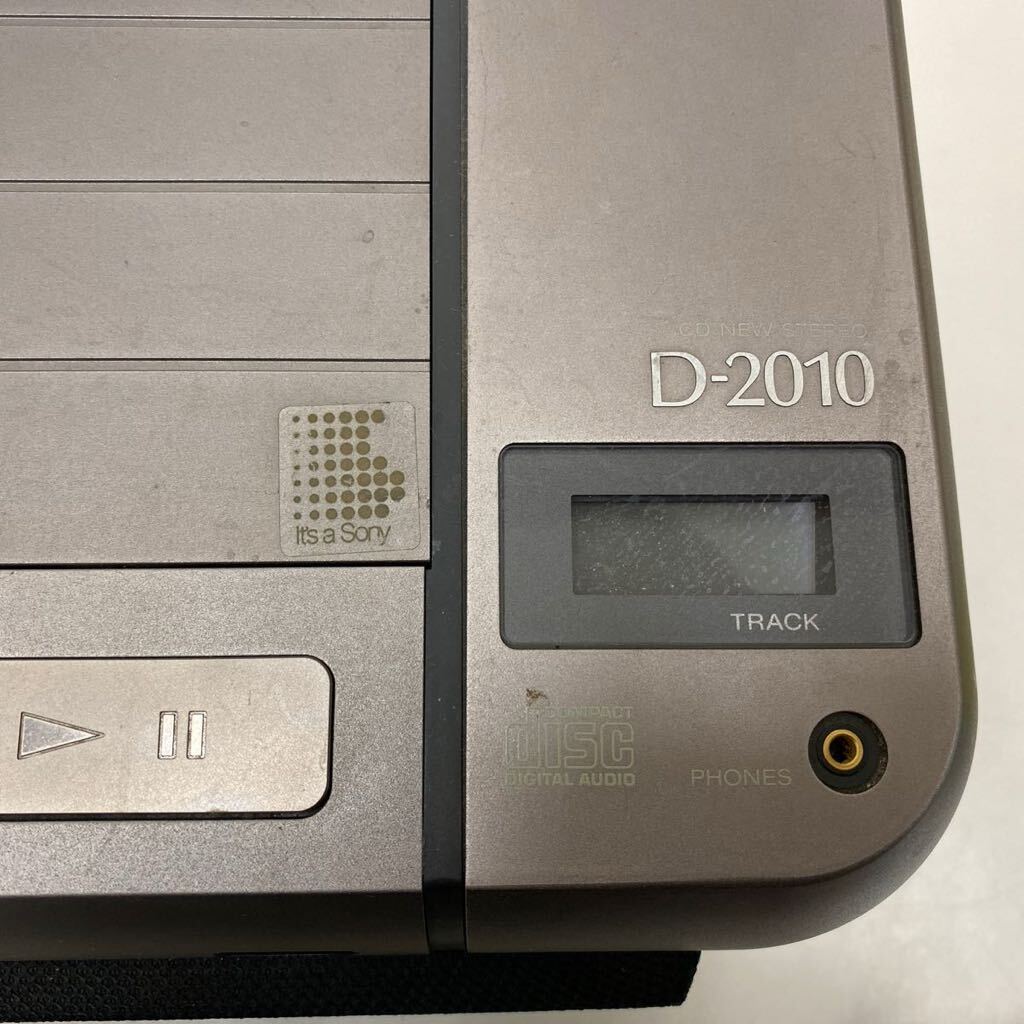 CK@ 通電確認済 AM/FMラジオ音出し確認済SONY ソニー D-2010 CD ラジオ カセットテープ プレイヤー 本体のみ ブラウン _画像4