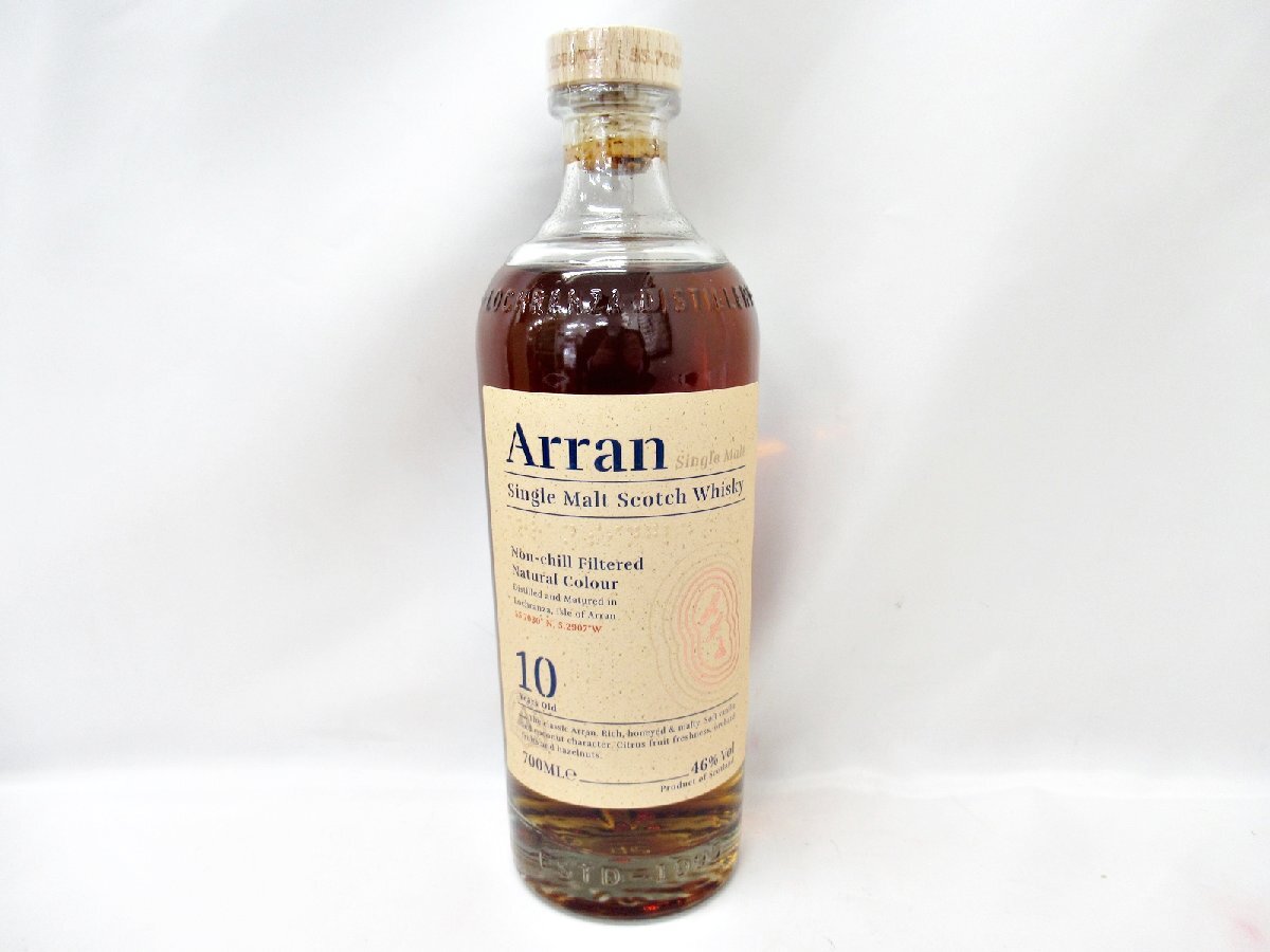 【rmm2】 未開栓 Arran アラン Single Malt Scotch Whisky ウイスキー 10年 700ml 古酒 ＊同梱不可_画像2