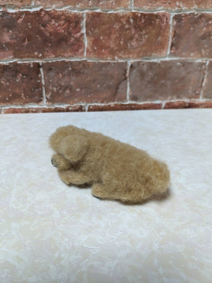  toy poodle * dog * wool felt * hand made 
