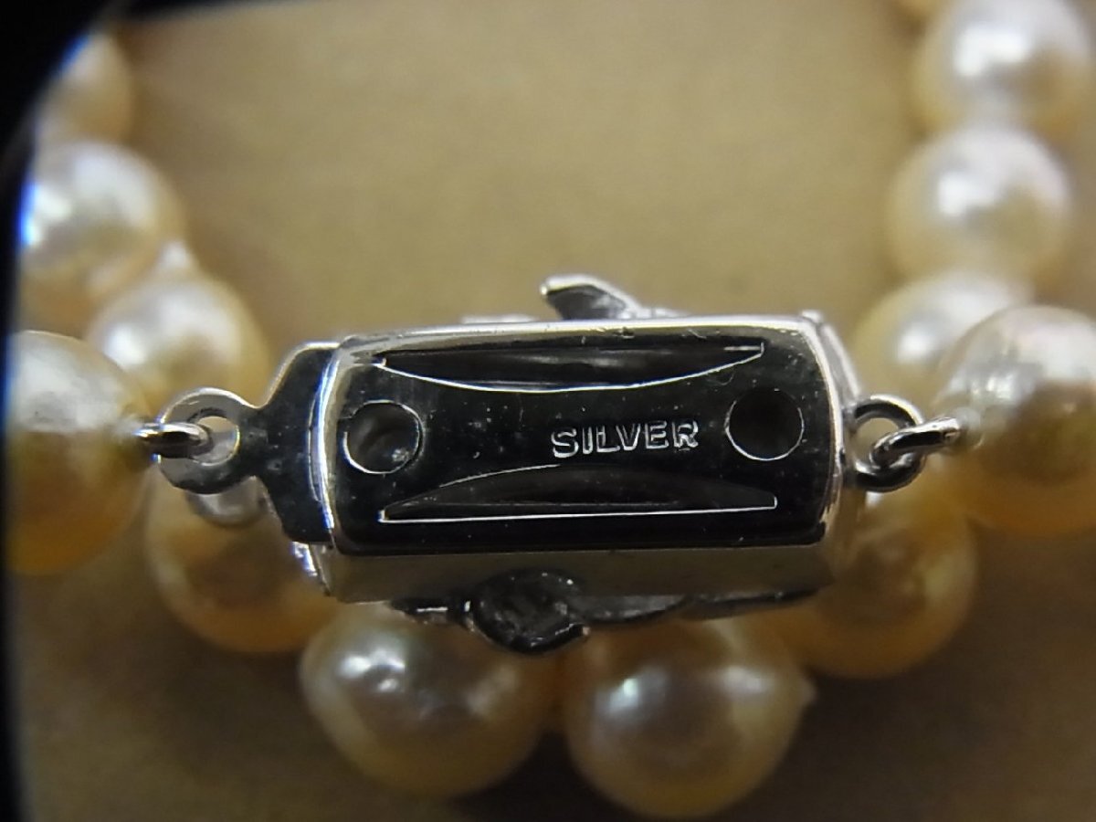 4点セット！ SILVER シルバー金具付き 本真珠 ブルーパール ネックレス ペンダント アクセサリーの画像3