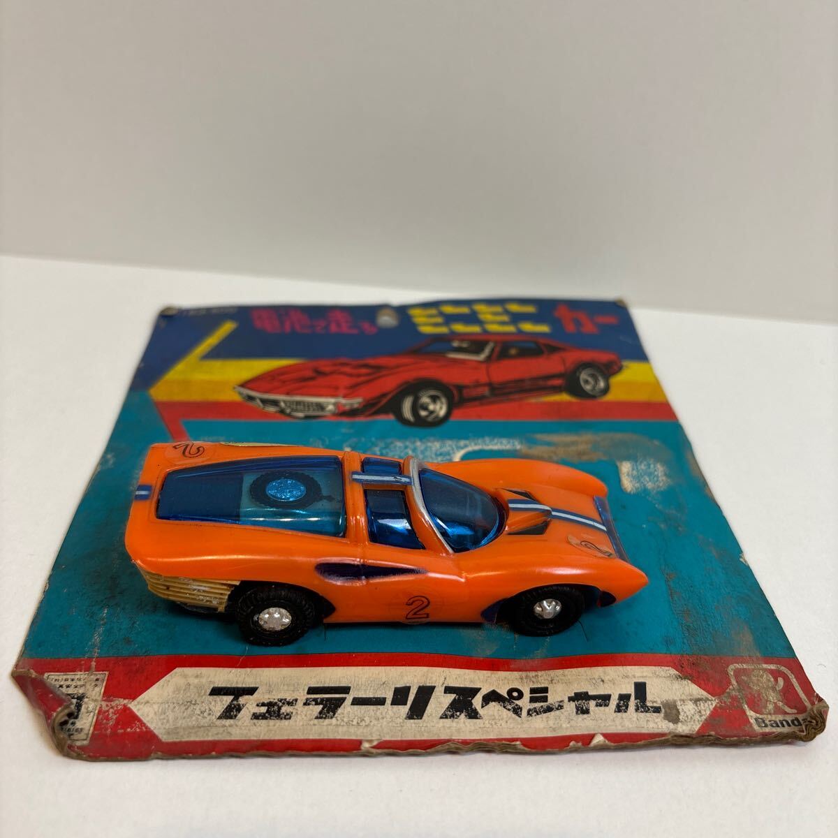  battery . runs Mini minicar Ferrari special Bandai BANDAI Vintage that time thing Showa Retro OLD minicar minicar rare 