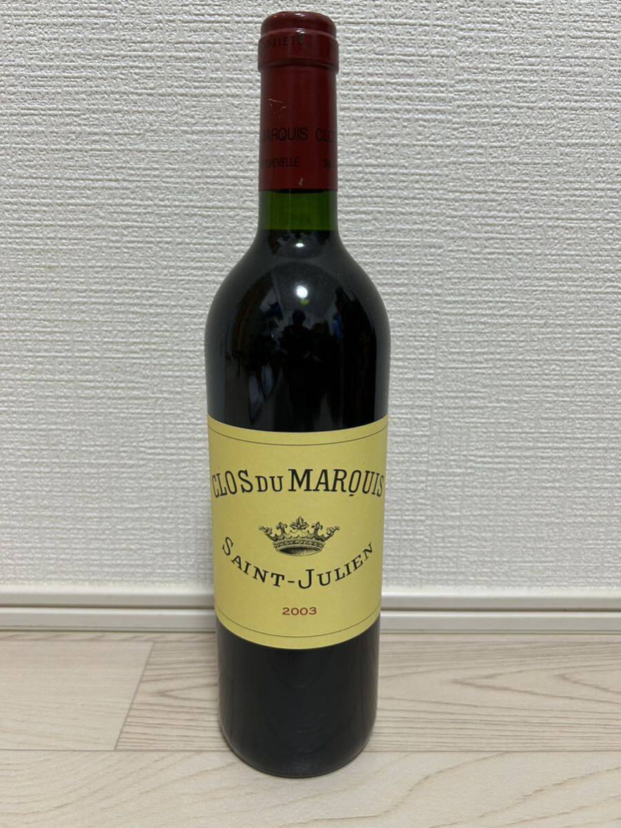 【未開栓】CLO DU MAROUIS SAINT-JULIEN 2003 クロ デュ マルキ 750ml 13% ワイン 現状品 k1100の画像1