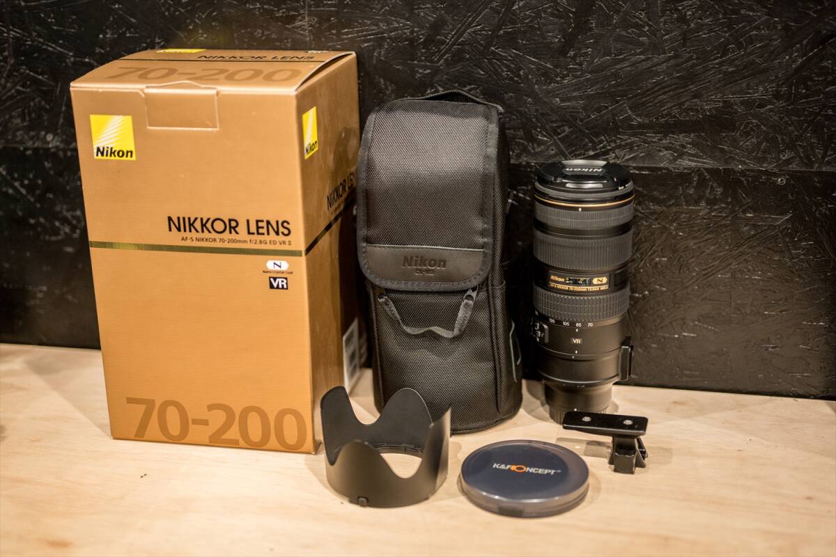 AF-S NIKKOR 70-200mm F2.8G ED VR II 美品 Zeta Quint＆可変NDフィルター付の画像1
