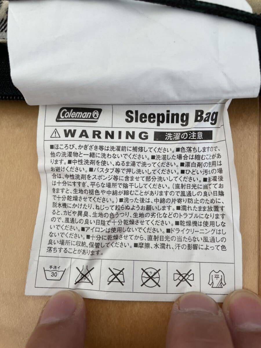 Coleman 寝袋 コールマン sleeping bag スリーピングバッグ ②の画像7