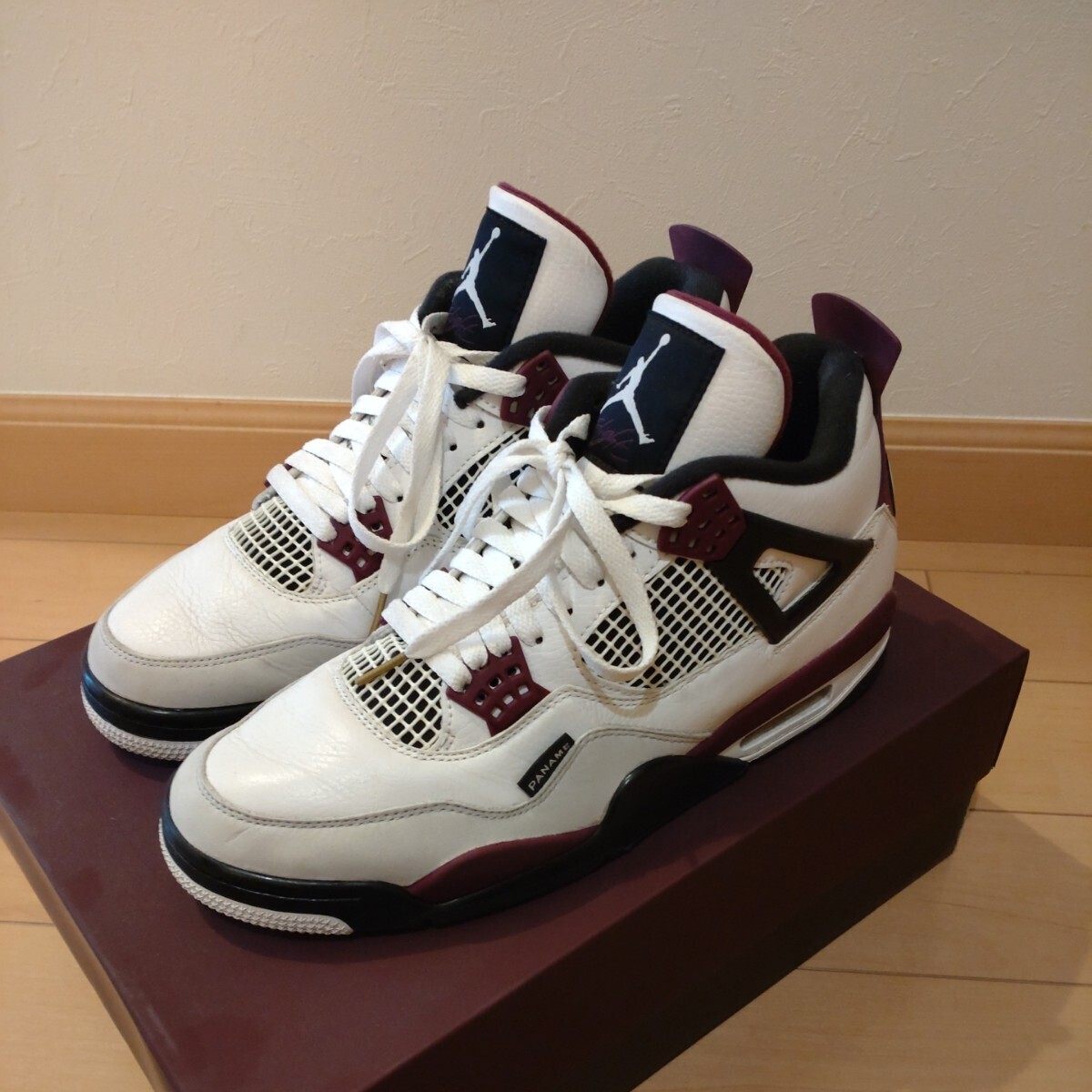 AIR JORDAN 4 PSG　WHITE/NEUTRAL GREY-BLACK-BORDEAUX　2020 CZ5624-100 ナイキ　エアジョーダン4 27.5cm NIKE