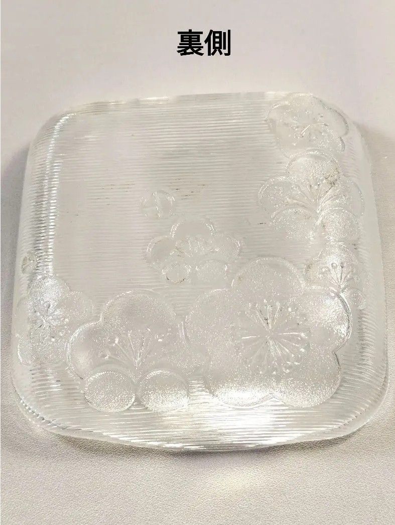 まとめ売り　ガラス食器　５点　素麺鉢　小鉢　角皿　クリスタル皿　昭和レトロ