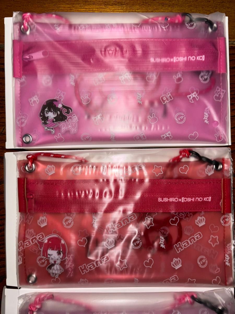 【送料無料/即納】  推しの子×スシロー 全4種類コンプ コラボ限定クリアサコッシュ バッグ・スーツケース