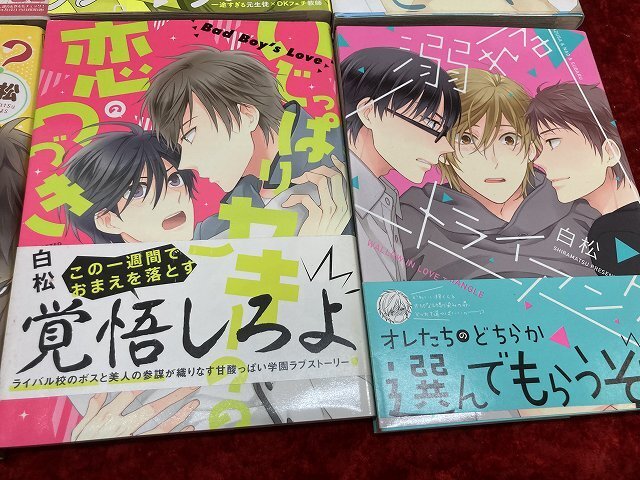 04-01-301 ◎BE 漫画 コミック BL漫画 ボーイズラブ まとめ売り 白松 発情プレイルームなど 12点セット 中古の画像5