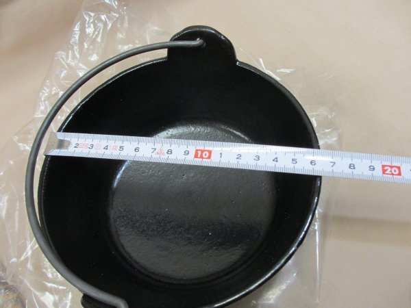 高級鉄器　ホーロー加工　いろり鍋　未使用品_画像5