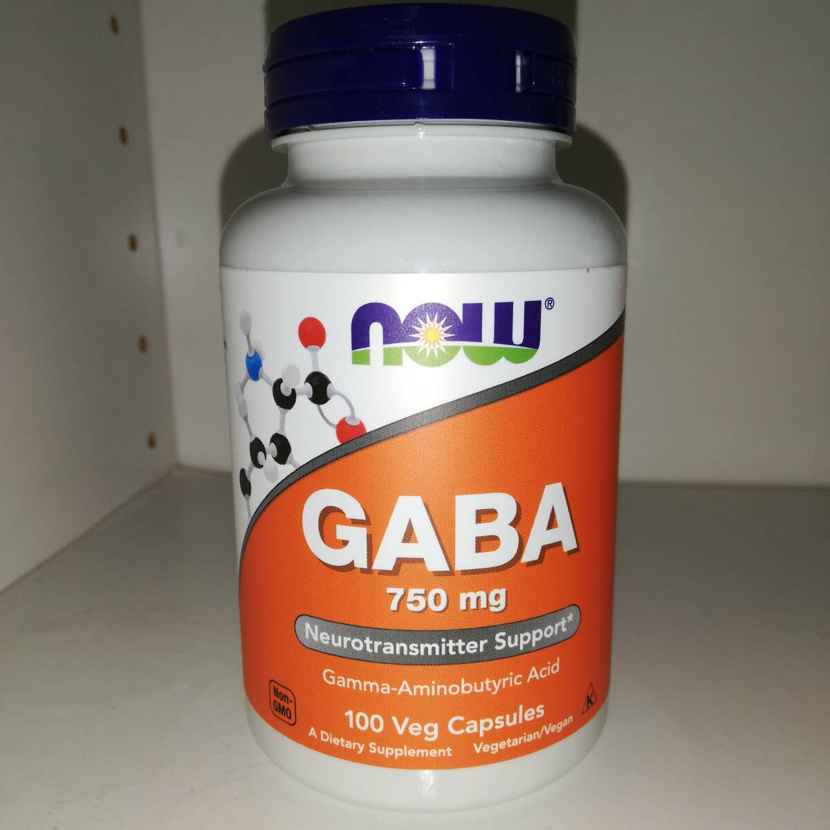 GABA 750mg 100カプセル ギャバ NOW Foods ナウフーズ【新品・送料込】_画像1