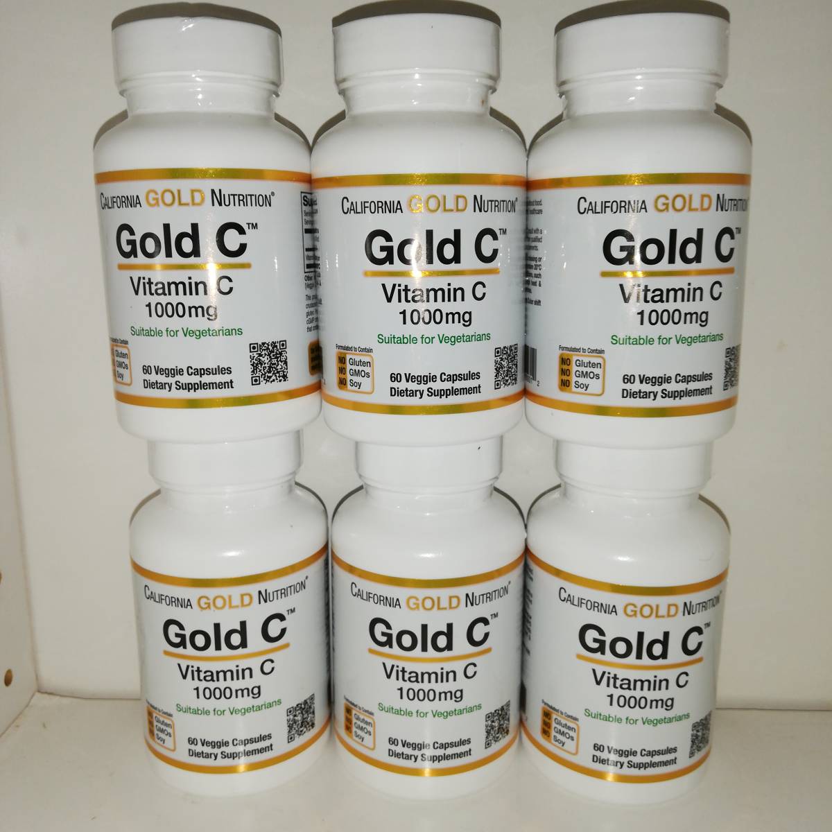 【6個セット】Gold C ビタミンC 1000mg 60粒 アスコルビン酸 California Gold Nutrition【新品・送料込】の画像1