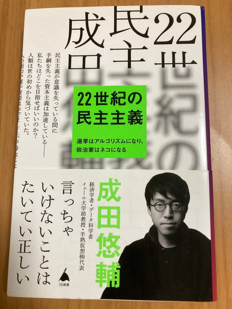 成田悠輔 22世紀の民主主義 SB新書