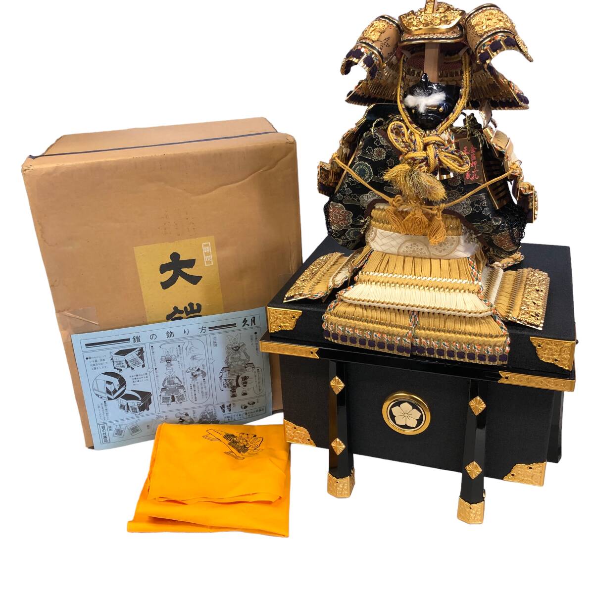 F441 久月 五月人形 鎧人形 大鎧 金箔押小札正絹威 甲冑 鎧 箔押金翠11号 こどもの日 直接取引可 石狩市