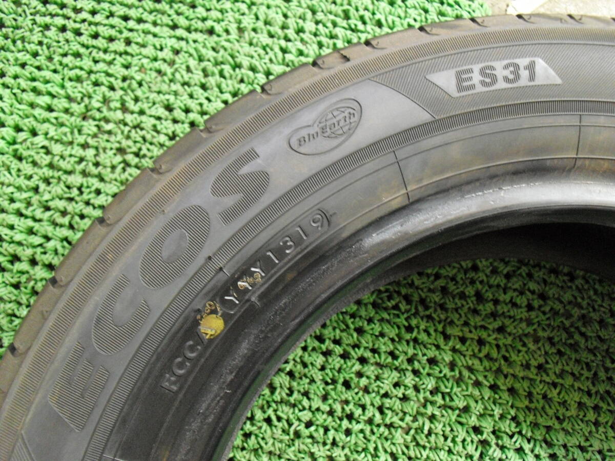 A1231 溝あり ヨコハマ エコス ES31 185/60R15 2019年製 4本 夏タイヤ 直接引取可 石狩市_画像7