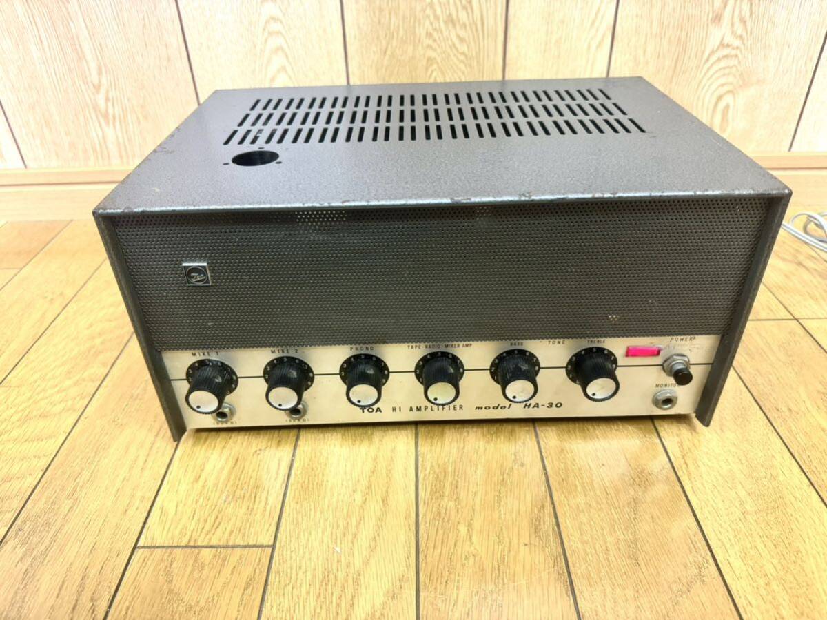  rare Showa Retro TOA HA-30 amplifier HI AMPLIFIER tube amplifier electrification has confirmed 