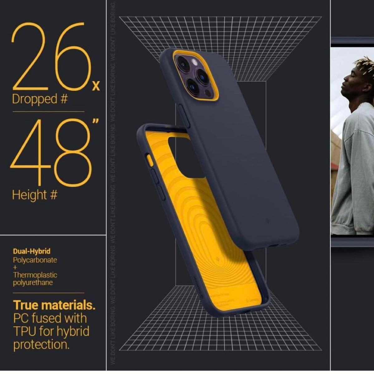 iPhone 15Pro MAX用 ケース 強化ガラスフィルム付 耐久性 保護 シリコン質感 TPU PC 9H 全面保護 背面