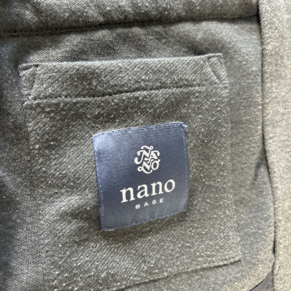ナノユニバース【柔らかな着心地 Lサイズ】nano universe アンコンジャケット テーラードジャケット カーキグレー 2ボタン 春夏の画像3