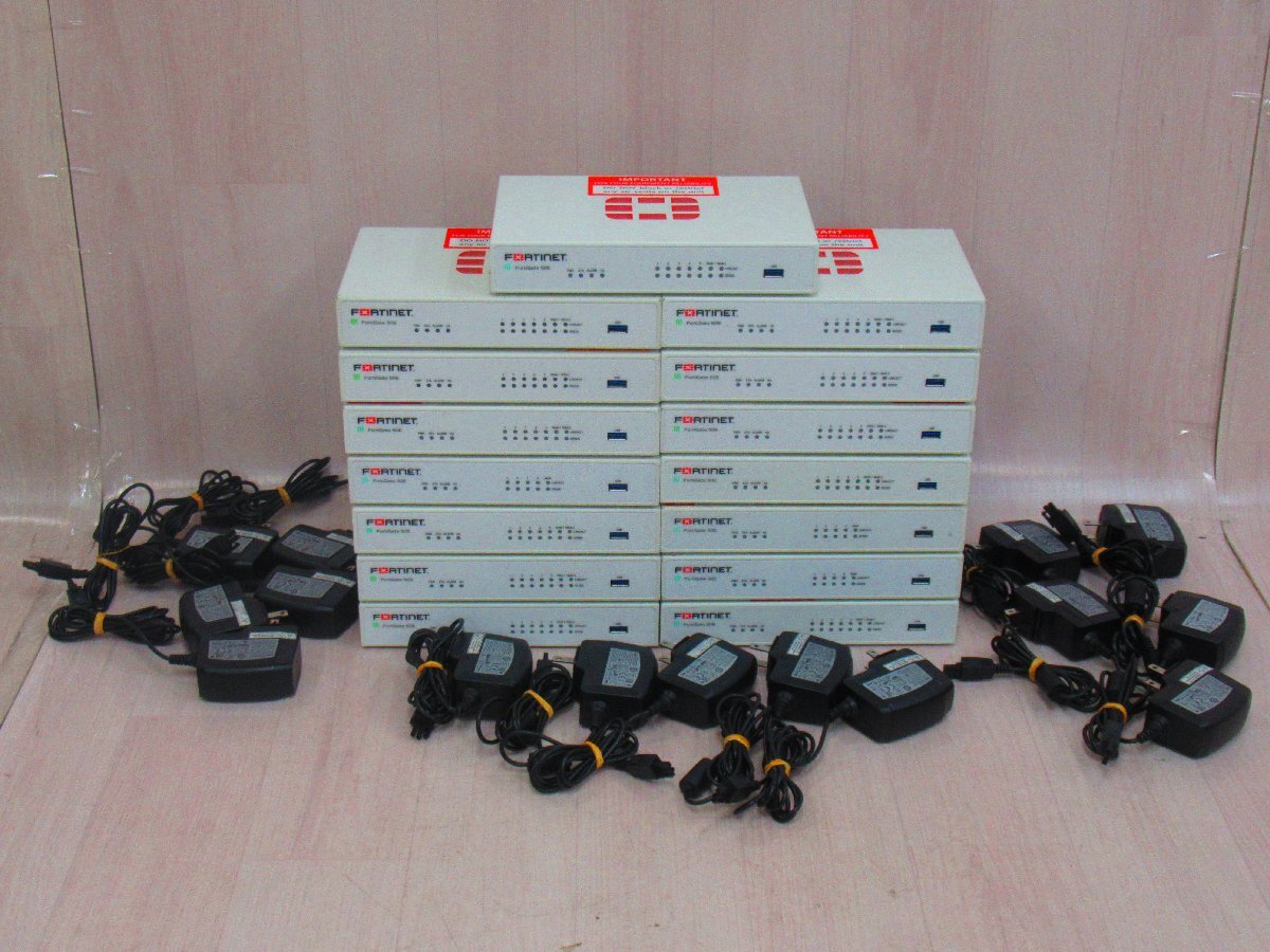 Ω XY 15155# 保証有 Fortinet【 FG-50E 】(15台セット) FortiGate-50E UTM ライセンス最長で24年10月13日迄 領収書発行可