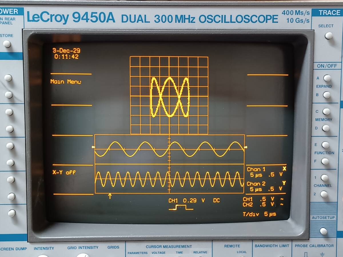 LeCroy ＜9450A＞ DUAL 300MHz OSCILLOSCOPE 400Ms/s 10Gs/s オシロスコープ_画像4