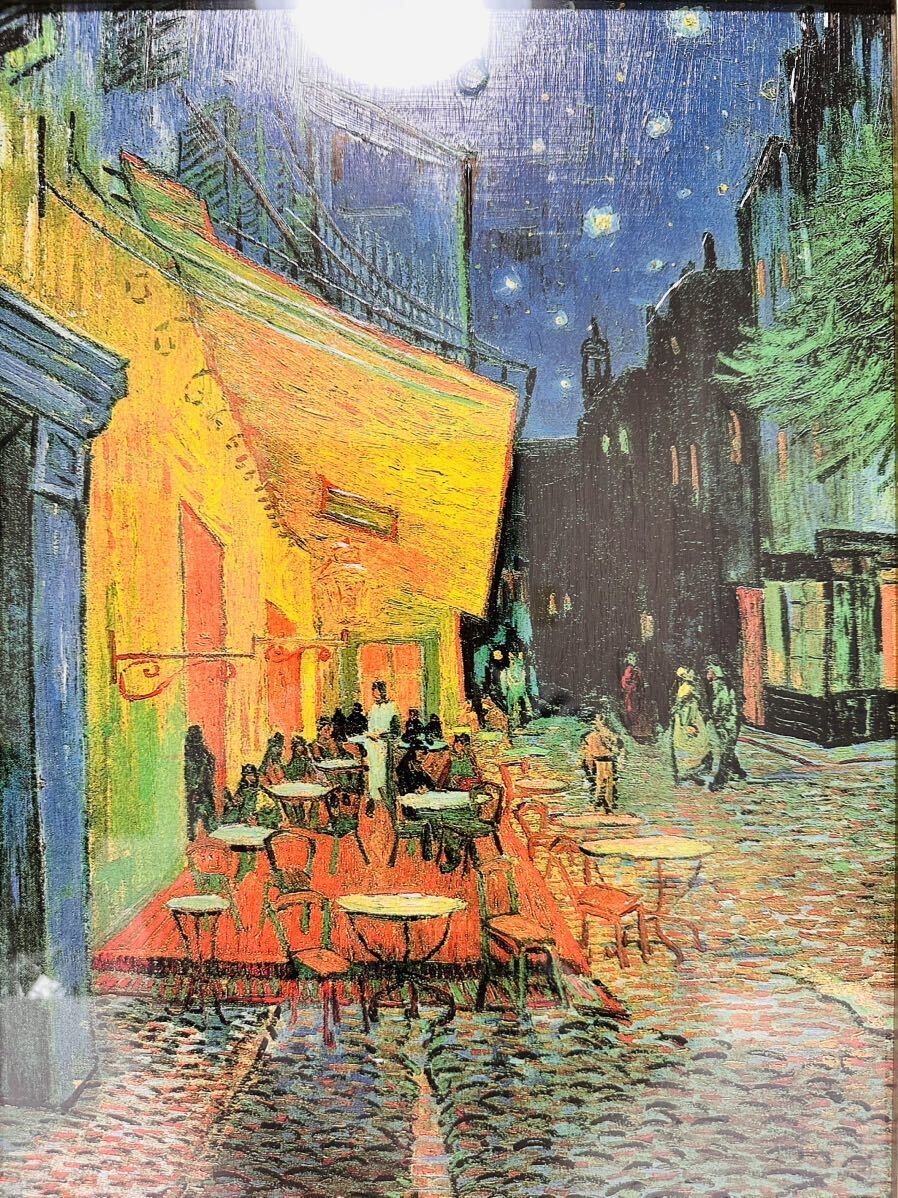 模写 夜のカフェテラス フィンセント・ヴィレム・ファン・ゴッホ ポスト印象派 風景画 絵画 画家 美術品 額装 アンティーク インテリアの画像8