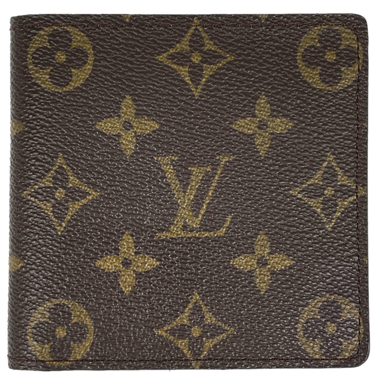 ルイ・ヴィトン Louis Vuitton ポルトフォイユ マルコ 札入れ 小銭入れ 二つ折り財布 モノグラム ブラウン M61675 メンズ 【中古】_バイセル 14183_1