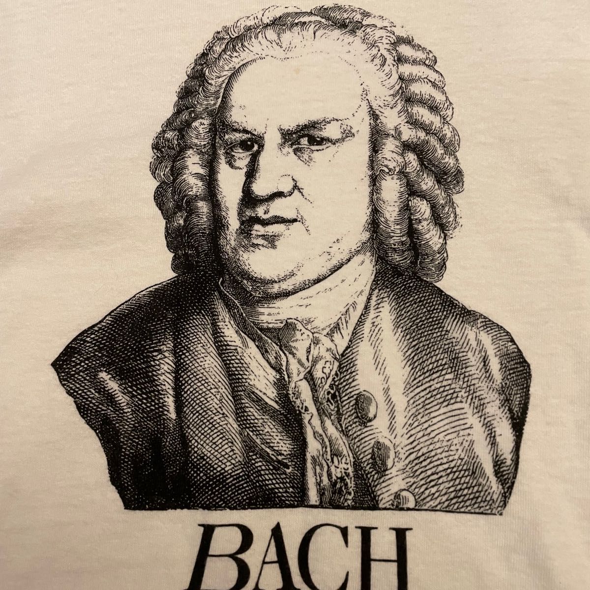 90s 偉人　Tシャツ バッハ 音楽 アート ヴィンテージ　古着　有名人　人物　歴史　BACH 個性　レトロ　年代　海外　US