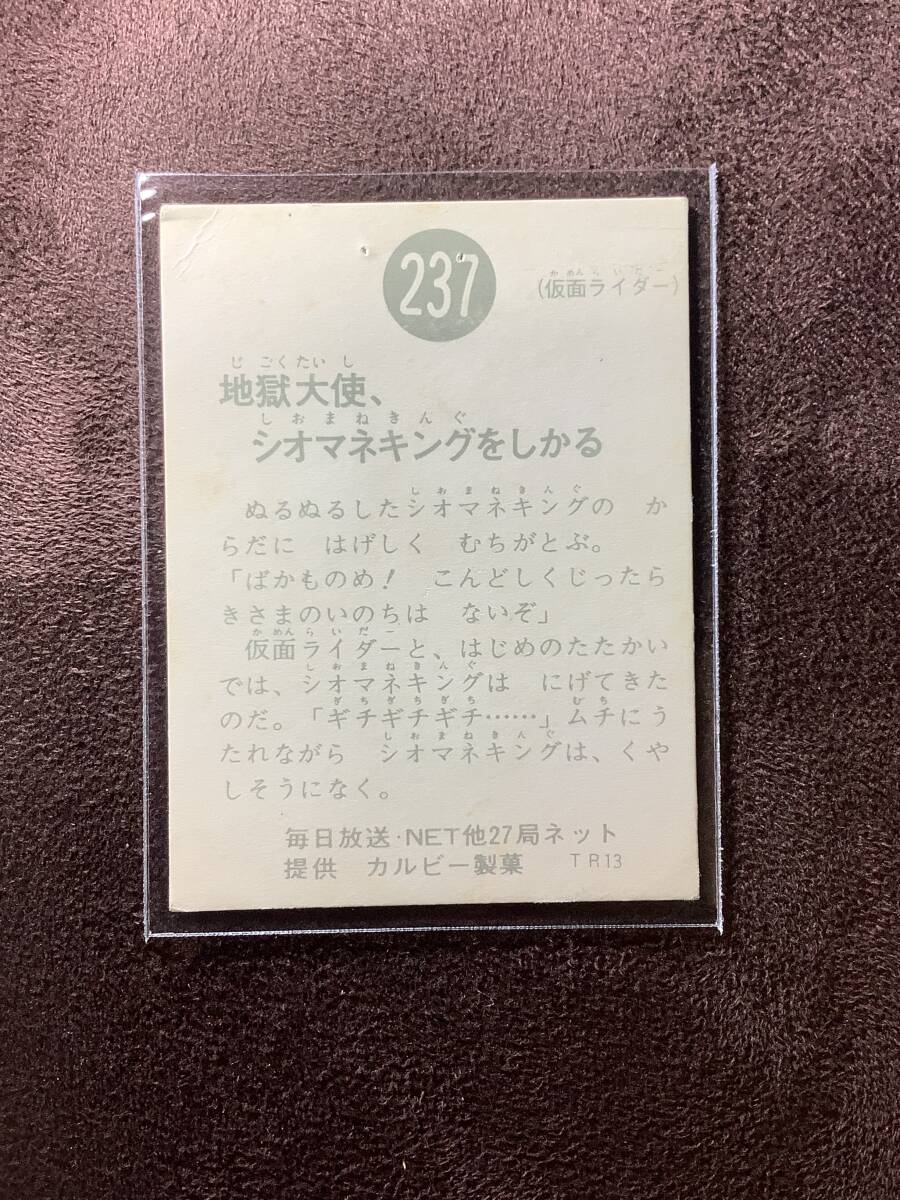旧カルビー製菓◆仮面ライダーカード 237 TR13_画像2