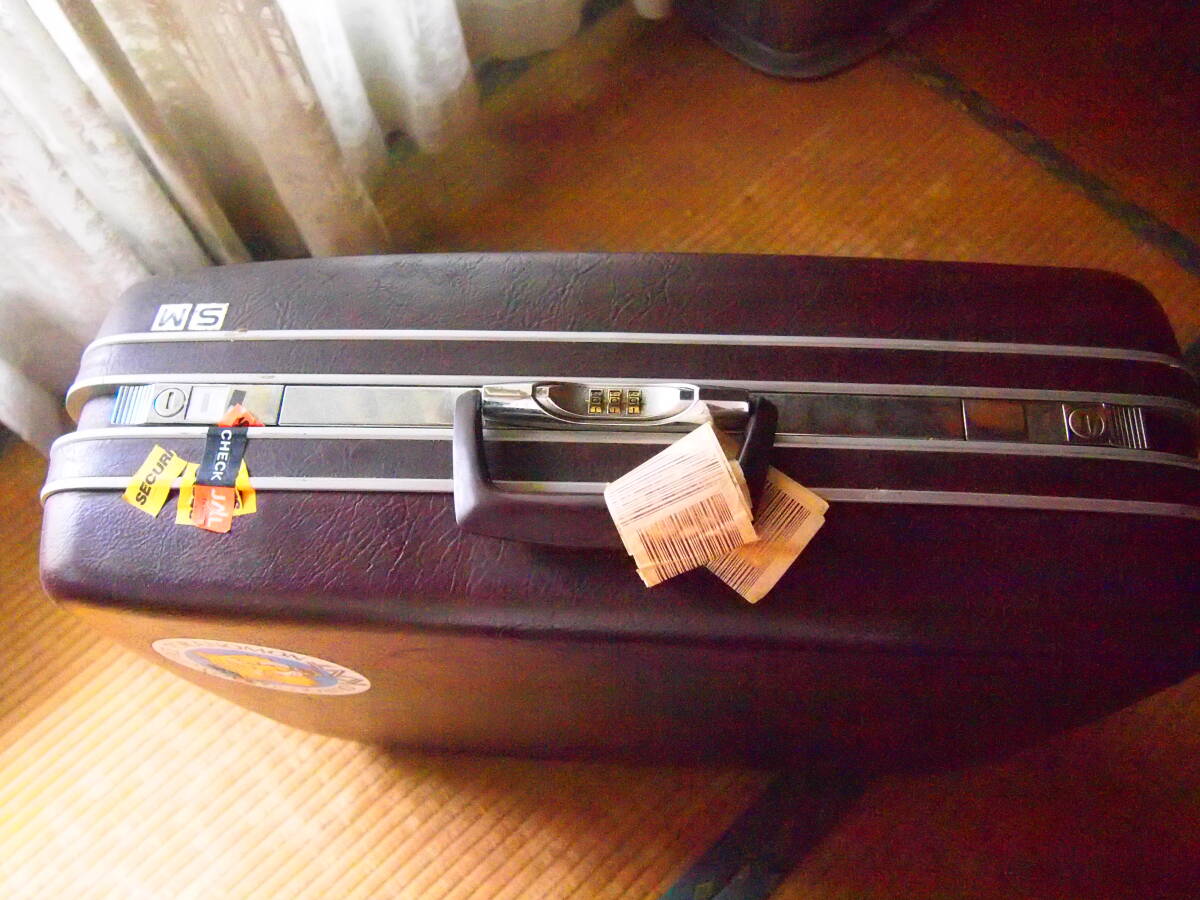  rare samsonite Samsonite spoiler k suitcase tea Brown used translation have special price goods key password number opinion etc. accessory equipping long time period travel abroad 