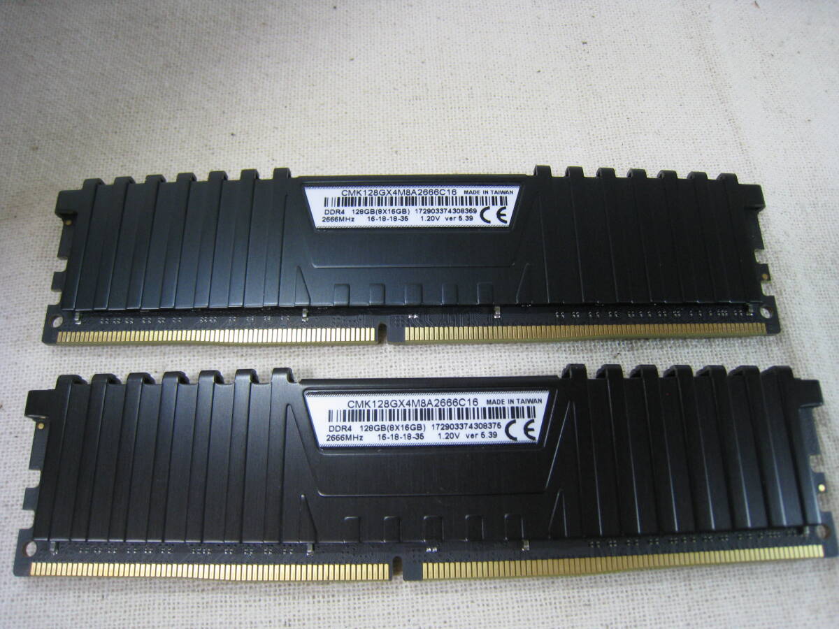 CORSAIR DDR4 2666MHz VENGEANCE LPX 128GB x 2枚 現状品の画像3