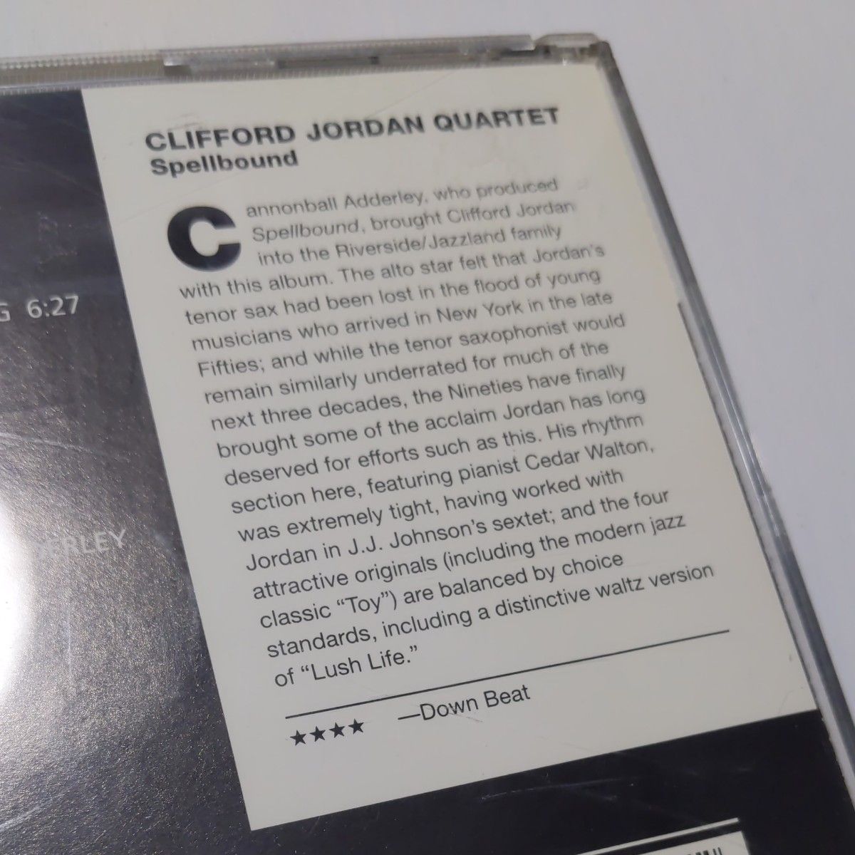 CLIFFORD JORDAN QUARTET クリフォード・ジョーダンカルテット SPELLBOUND CD