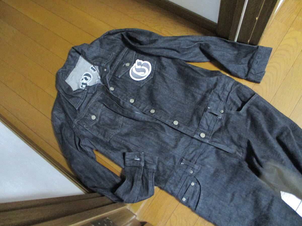  ultra rare!! gun craft coverall Denim L size GAN CRAFT unused goods DRT..